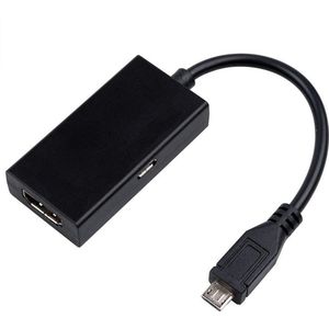 USB Micro - HDMI MHL Adapter - Zwart - 0,20 Meter - 11-pins