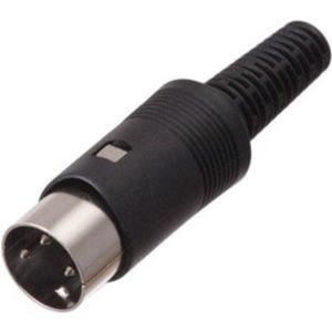 DIN 3-pins (m) connector / zwart