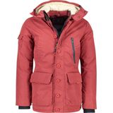 New Zealand winterjas roze effen rits + knoop normale fit afneembare capuchon