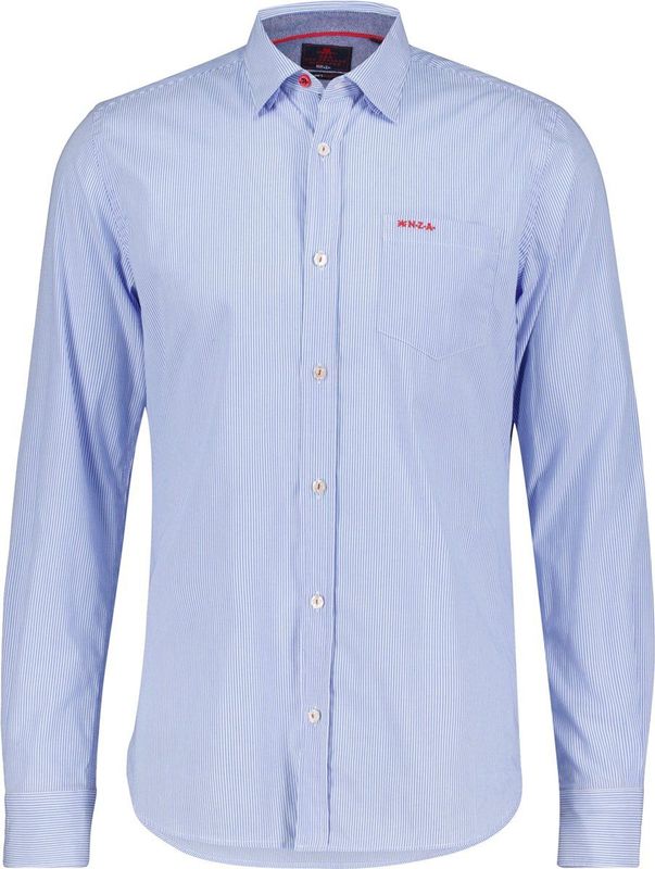 NZA - 23HN513 Eggeling - Overhemd - Lichtblauw - Gestreept - Modern Fit