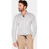 New Zealand - Sterren Overhemd - Blauw - 55% Linnen 45% Katoen