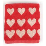 Bunzlau Castles-sKeukendoek Hart Rood| 60 x 53 cm