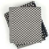 Bunzlau Castles-sKeukendoek Kleine Ruit Zwart| 60 x 53 cm