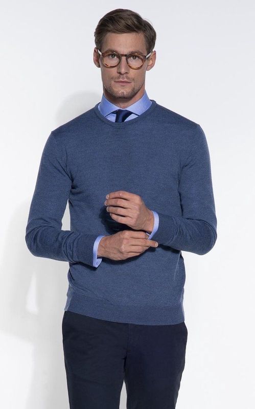 Dutch Dandies Trui ronde haLange mouw Wit