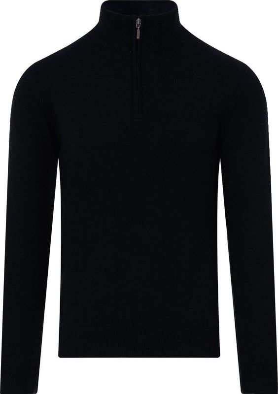 Schipperstrui heren - heren trui zwart/antraciet gemeleerd - gevoerd - maat 3XL