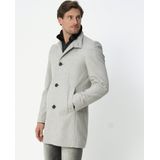 Nobel - Mantel - Zilvergrijs - Wol/Polyester/Polyamide