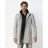 Nobel - Mantel - Zilvergrijs - Wol/Polyester/Polyamide