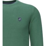 Campbell - Heren Trui - Deep Grass Green - Ronde Hals