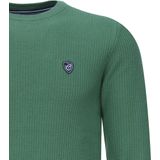 Campbell - Heren Trui - Deep Grass Green - Ronde Hals