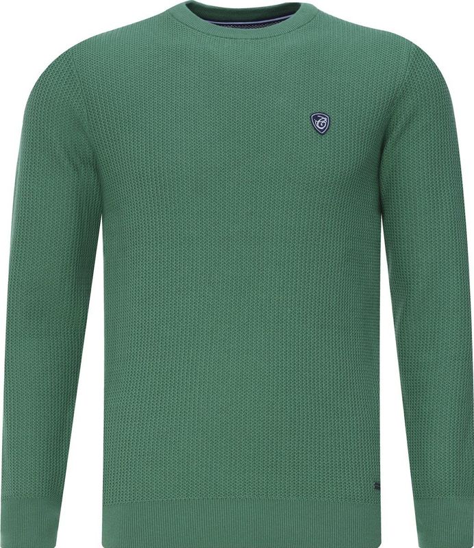 Campbell - Heren Trui - Deep Grass Green - Ronde Hals