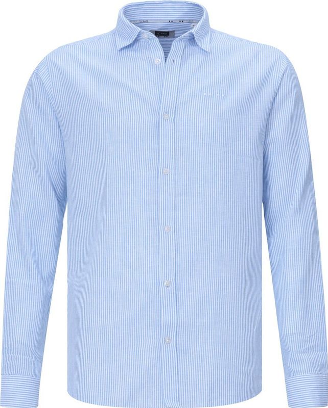 J.C. Rags - Overhemd - Blauw - Katoen
