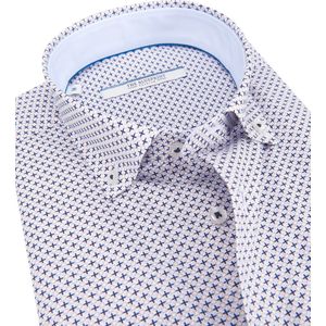 The BLUEPRINT - Premium Overhemd - Beige Dessin - Lange Mouwen - Kent Boord