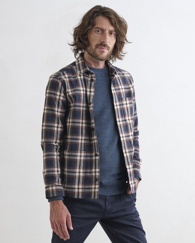 J.C. RAGS - Reed Overshirt - Bruin - Katoen
