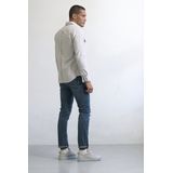 J.C. Rags - Ruster - Overhemd - Casual - Lange Mouwen - Blauw - Katoen