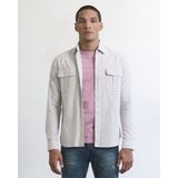 J.C. Rags - Ruster - Overhemd - Casual - Lange Mouwen - Blauw - Katoen