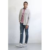 J.C. Rags - Ruster - Overhemd - Casual - Lange Mouwen - Blauw - Katoen