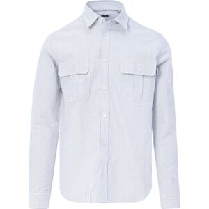 J.C. Rags - Ruster - Casual Overhemd - Blauw - Katoen