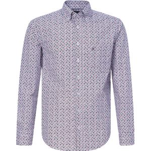 Campbell - Classic Casual Overhemd - Lange Mouwen - Blauw - Katoen