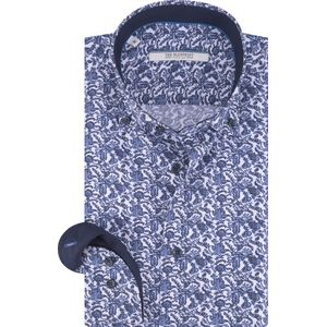 The Blueprint Premium - Casual Heren Overhemd - Lange Mouw - Blauw - Katoen