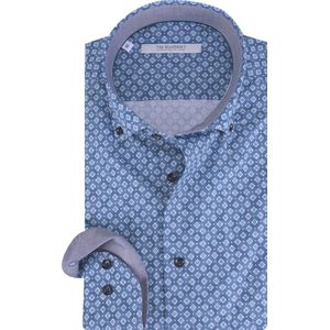 The Blueprint - Overhemd - Blauw - Katoen