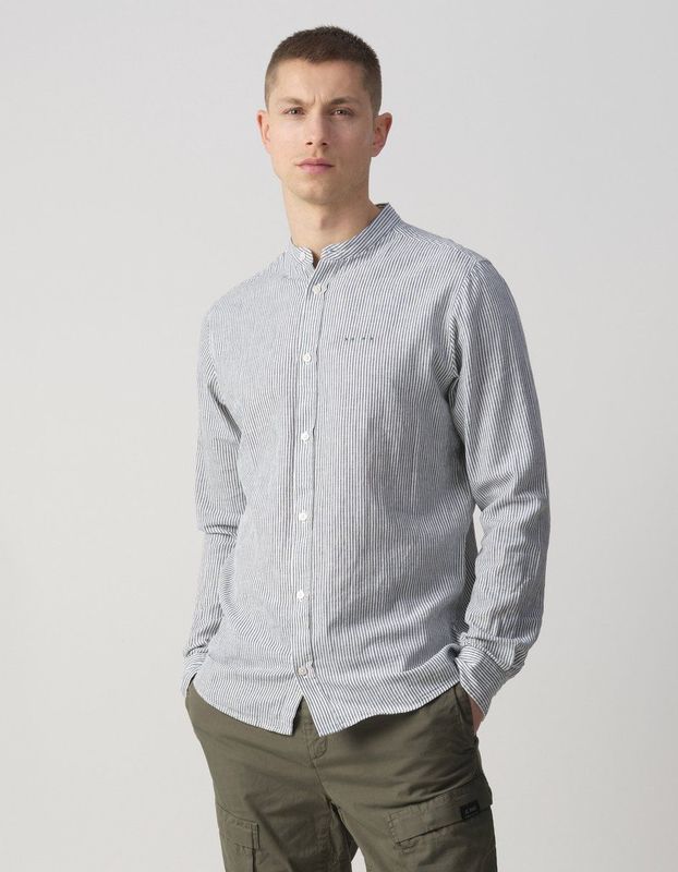 J.C. RAGS - Jeroen Casual Overhemd - Lange Mouw - Blauw - Katoen