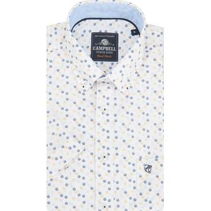 Campbell - Casual Overhemd - New Wheat - Katoen - Korte Mouwen