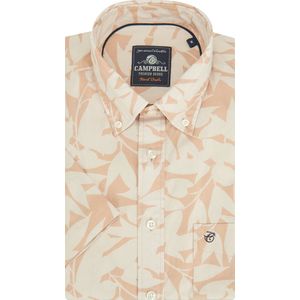 Campbell - Classic Ranger Casual Overhemd - Korte Mouwen - Blauw - Katoen