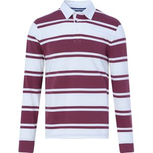 Campbell - Polo LM - Heren Polo - Lange Mouw - Nocturne Streep - 100% Katoen