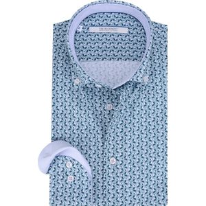 The Blueprint - Trendy Overhemd - Blauw - Katoen