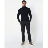 Campbell - Chino Broek - Blauw Ruitdessin - Katoen Polyester Viscose Elasthaan