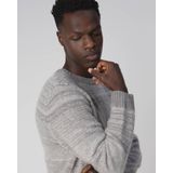 J.C. RAGS Rainer Trui - Lichtgrijs Gestreept - Ronde Hals