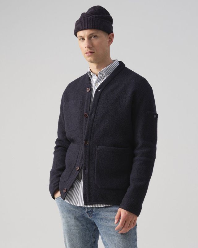 J.C. Rags Vest Roswell - Wol - Kleur Sky Captain