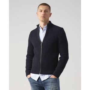 J.C. Rags - Vest - Blauw - Katoen