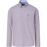 Campbell - Casual Overhemd - Bordeaux - 100% Katoen