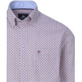 Campbell - Casual Overhemd - Bordeaux - 100% Katoen