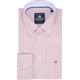 Campbell - Casual Overhemd - Bordeaux - 100% Katoen