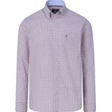 Campbell - Casual Overhemd - Bordeaux - 100% Katoen