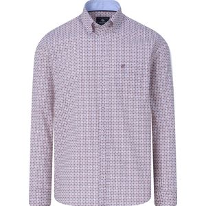 Campbell - Casual Overhemd - Bordeaux - 100% Katoen