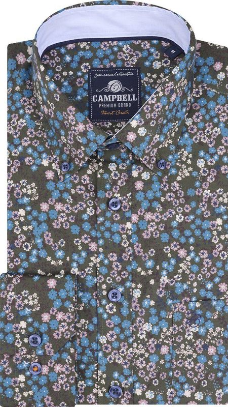 Campbell - Casual Overhemd - Black Forest - Heren