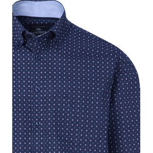 Campbell - Classic Casual Overhemd - Blauw - 100% Katoen