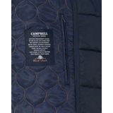 Campbell - Mantel - Navy - Ruit - 48% Polyester, 36% Polyamide, 16% Nylon