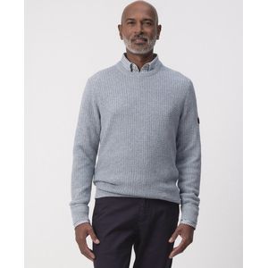 Campbell - Trui - Lichtblauw - Ingebreid Patroon