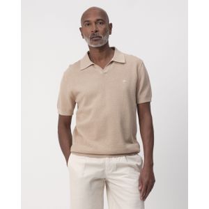 Campbell - Regular Polo - Beige - Ingebreid Patroon