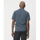 Campbell - Nelson Polo - Korte Mouwen - Night Sky - 73% Katoen, 27% Linnen