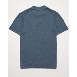 Campbell - Nelson Polo - Korte Mouwen - Night Sky - 73% Katoen, 27% Linnen