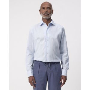 Campbell Overhemd Lichtblauw - Casual Katoen met Kraag en Knoopsluiting