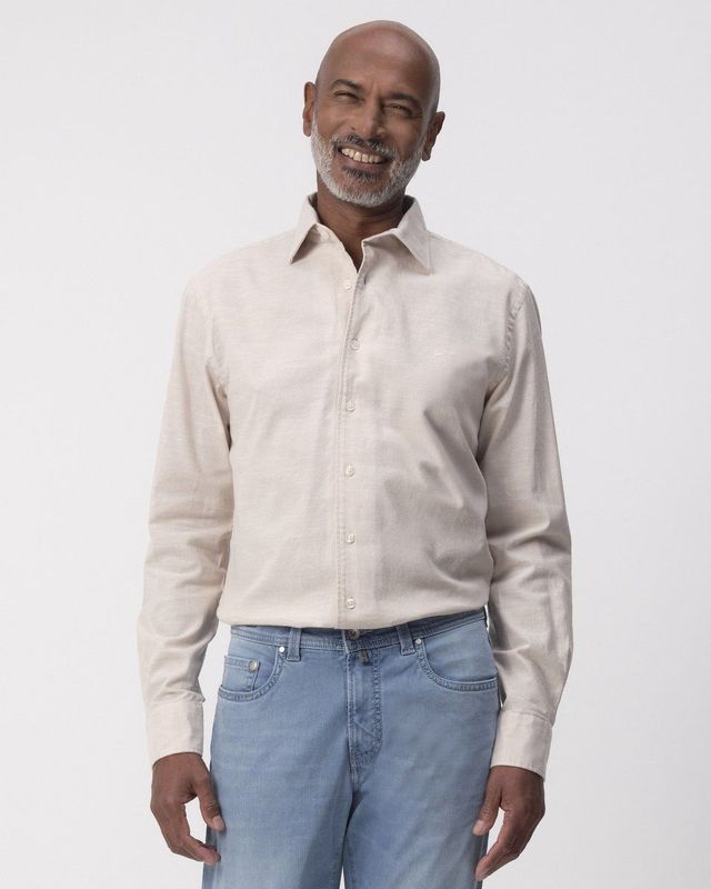 Campbell - Sawyer Casual - Overhemd - Wit - Lange Mouwen