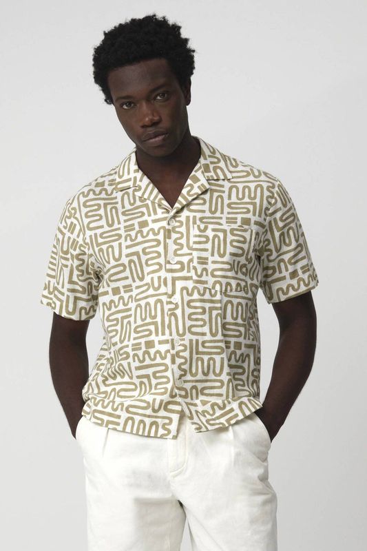 J.C. Rags casual overhemd met korte mouwen alberto