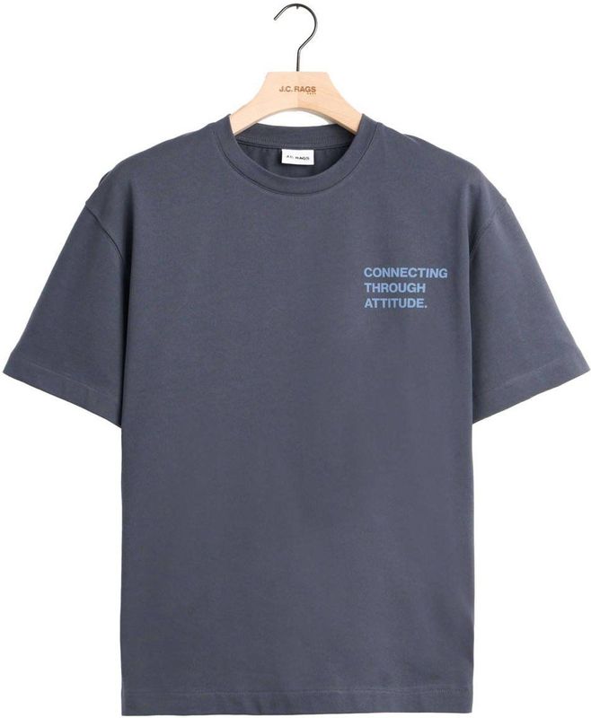 J.C. Rags - Arvin - T-shirt - Korte Mouwen - Zwart - Katoen