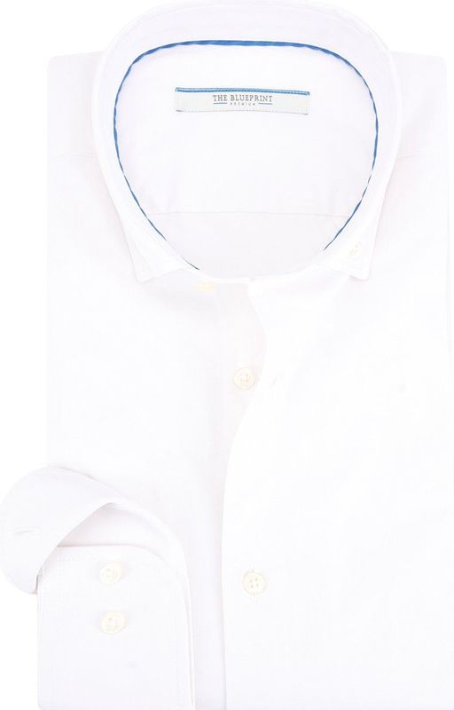 The BLUEPRINT - Premium Overhemd - Beige Dessin - Lange Mouwen - Kent Boord